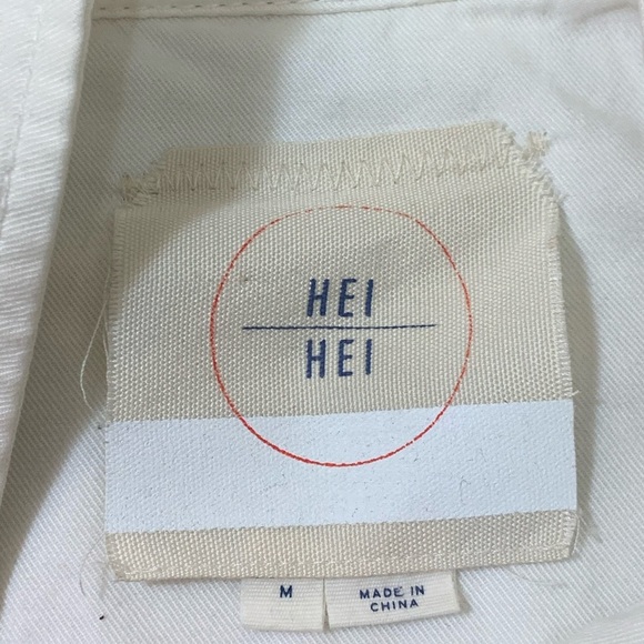 Anthropologie Hei Hei Marais Eyelet Anorak  White Jacket - Picture 8 of 14